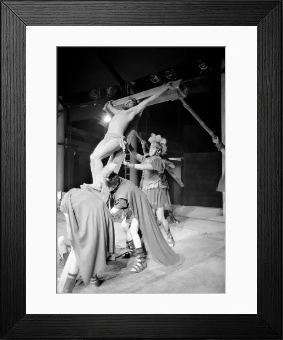 Framed Print : Religion Crucifiction of Jesus. Entertainment Theatre: The pictures show the Climax of