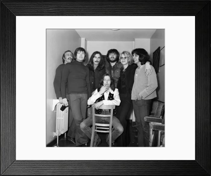 Framed Print : Beatle George Harrison with Pop group Delaney and Bonny and the friends
