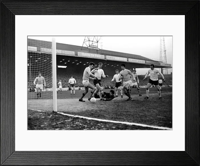 Framed Print : Derby v. Nottingham Forest. Action from the match. December 1969 Z11534-026