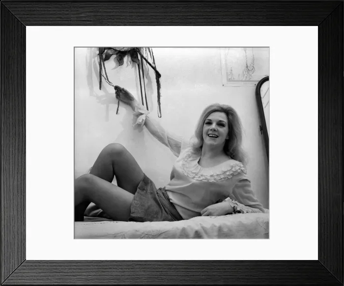 Framed Print : Melinda may pictured around, and at her home in S. W. 1. December 1969 Z11663 Framed Print : Melinda may pictured around, and at her home in S. W. 1. December 1969 Z11663