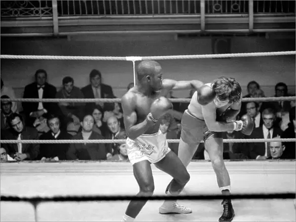 Boxing at Lime Grove Baths in Shepherds Bush, London Vic Andretti in action to
