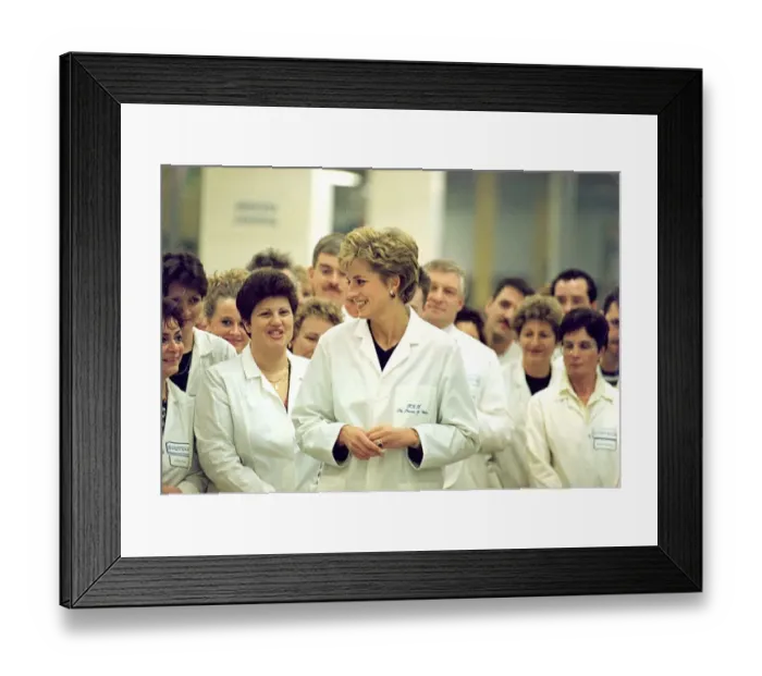 Framed Print : Princess Diana the Princess of Wales. (North East visits Framed Print : Princess Diana the Princess of Wales. (North East visits