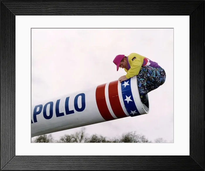 Framed Print : Eddie Edwards enters as a human cannonball