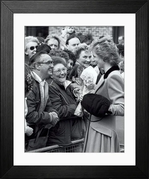 Framed Print : Princess Diana the Princess of Wales. (North East visits)