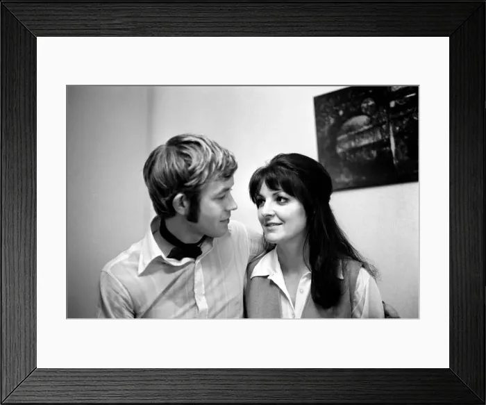 Framed Print : Man and woman in their home. November 1969 Z11262-008