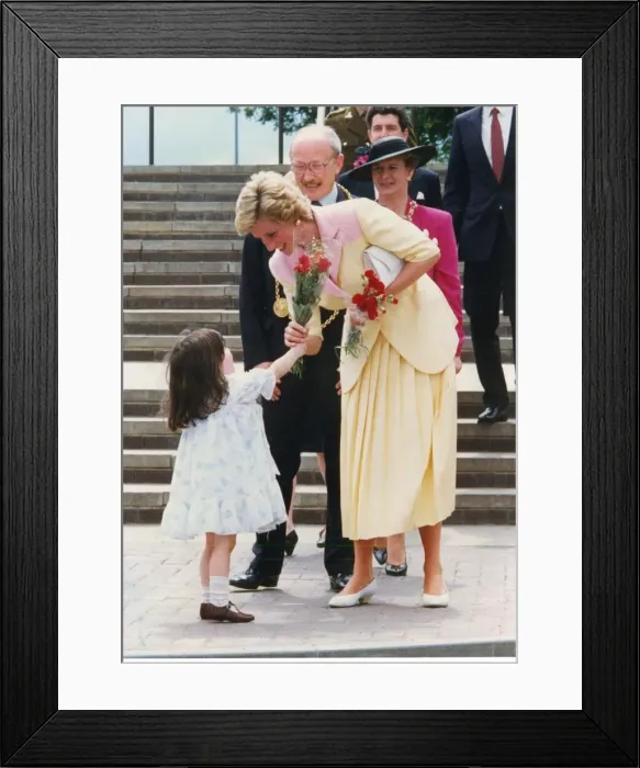 Framed Print : Princess Diana the Princess of Wales. (North East visits)