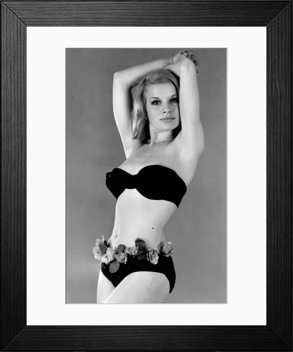 Framed Print : Model wearing a bikini. June 1965 P018009 Framed Print : Model wearing a bikini. June 1965 P018009