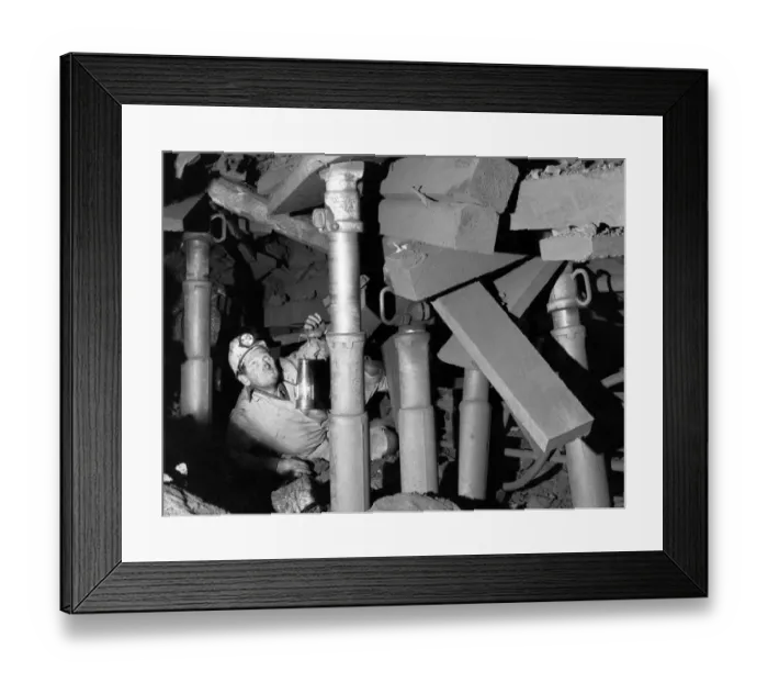 Framed Print : Another coal mine at risk. Betws colliery manager Vince Rogers
