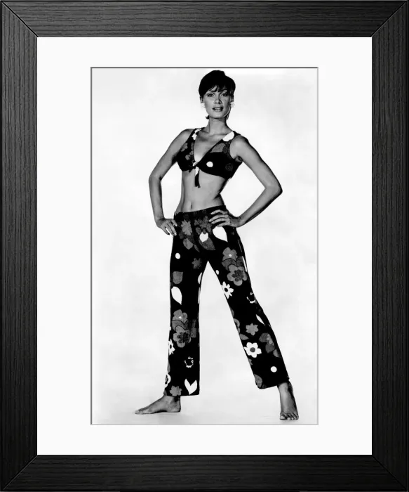 Framed Print : Mix-and-match beach separates from Jersea of Sweden. The midi top knots at the front Framed Print : Mix-and-match beach separates from Jersea of Sweden. The midi top knots at the front
