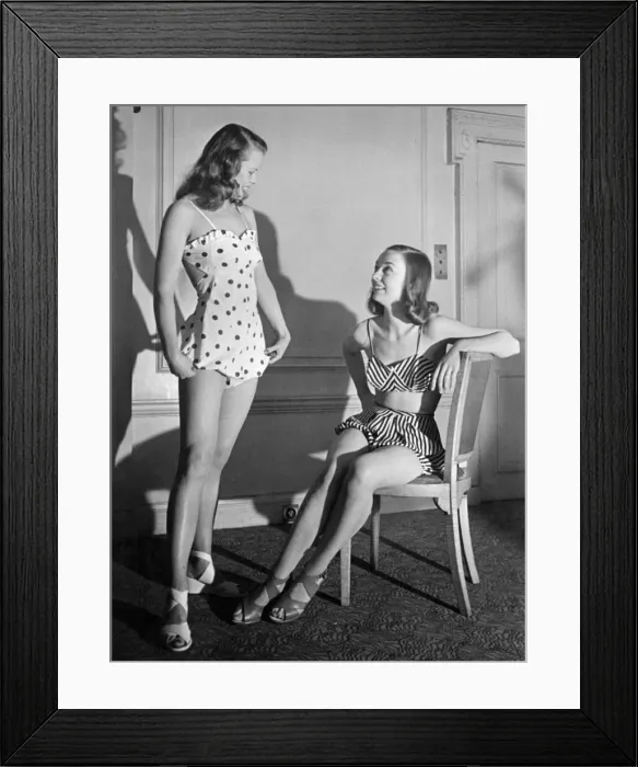 Framed Print : Clothing Beachwear: Spots and Stripes latest in sportswear and swimsuits for export