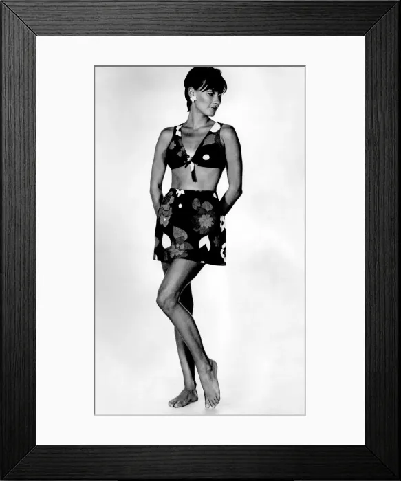 Framed Print : Woman wearing top and matching skirt April 1969 P017634 Framed Print : Woman wearing top and matching skirt April 1969 P017634