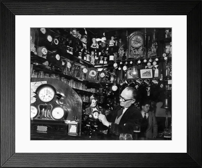 Framed Print : Collections - C. Time on his hands. Show a clock to Mr. J. H