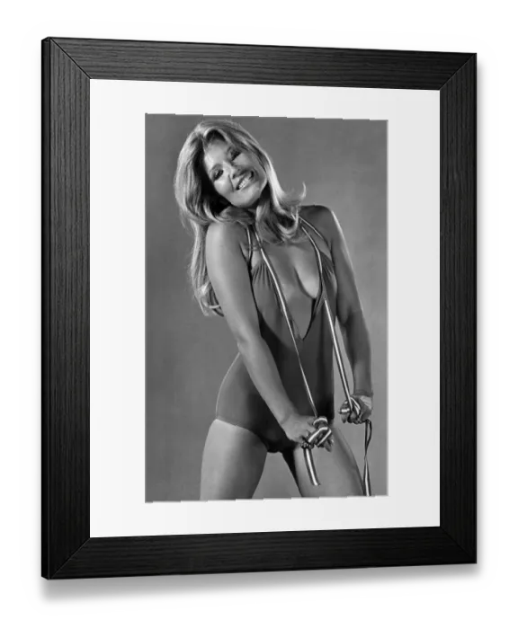 Framed Print : Clothing Beach Swimwear: Red jersey swimsuit has a new no-bra top