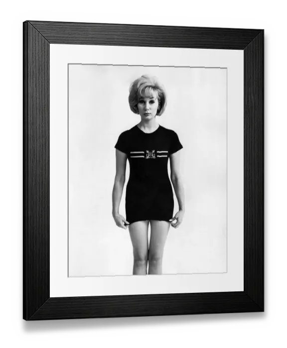 Framed Print : Fashion 1960s. The status symbol shirt. Newest of the status symbols is this T-shirt