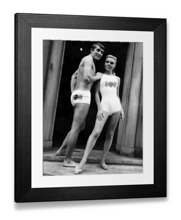 Framed Print : Fashion 1960s. Shirley Osborne wearing Honey Bee Framed Print : Fashion 1960s. Shirley Osborne wearing Honey Bee