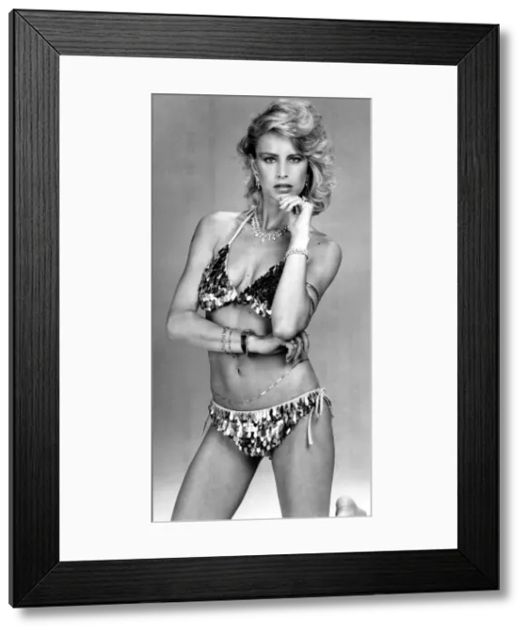 Framed Print : Fashion Beachwear. The Million pound bikini set. This £ Framed Print : Fashion Beachwear. The Million pound bikini set. This £