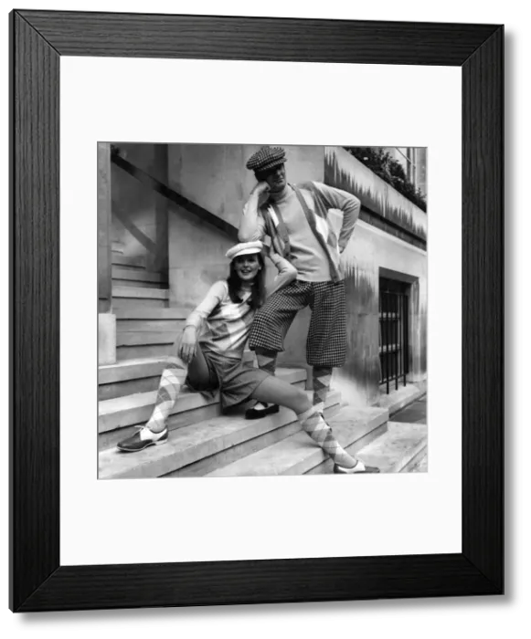 Framed Print : Fashion 1960s. Winter woollies with the old Mexico touch