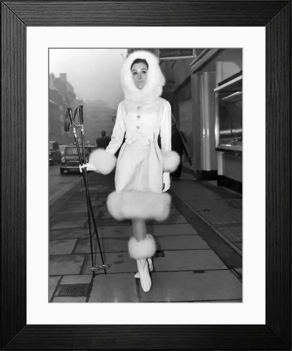 Framed Print : Fashion 1960s A dress for the Alpine Bride. In a way it