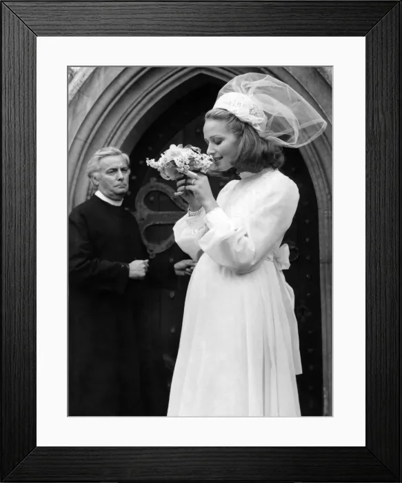 Framed Print : Here Comes the bride... looking swell. The current trends in bridal fashions appear to be