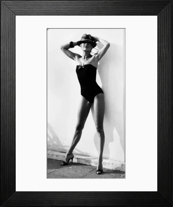 Framed Print : Fashion - Beachwear. Black beauty. Just to show that all simple Framed Print : Fashion - Beachwear. Black beauty. Just to show that all simple
