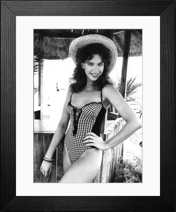 Framed Print : Fashion - Beachwear. Put on a bold front. Forget the cold Framed Print : Fashion - Beachwear. Put on a bold front. Forget the cold