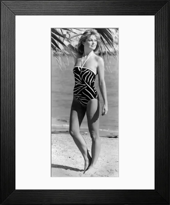Framed Print : Fashion - Beachwear. Temptation. This is just the time of year to pick up a bargain Framed Print : Fashion - Beachwear. Temptation. This is just the time of year to pick up a bargain