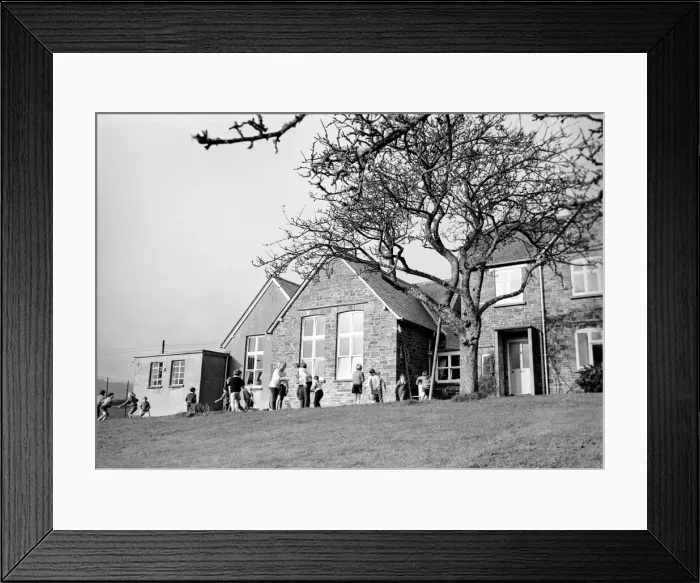 Framed Print : Victorian school feature. High Bray School, Brayford, North Devon Framed Print : Victorian school feature. High Bray School, Brayford, North Devon