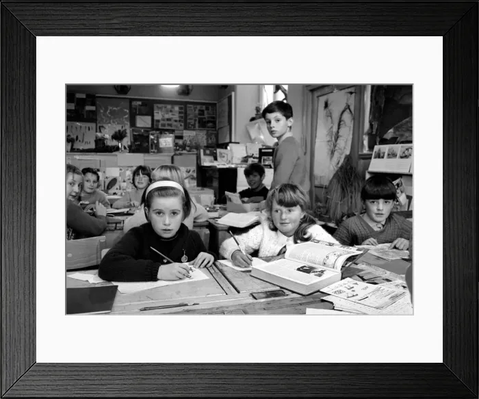 Framed Print : Victorian school feature. High Bray School, Brayford, North Devon Framed Print : Victorian school feature. High Bray School, Brayford, North Devon