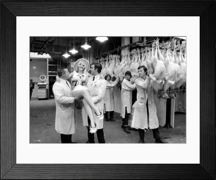 Framed Print : Fashions of the 11th Annual Poultry Feather Hat Competition were being shown at the CafAoe