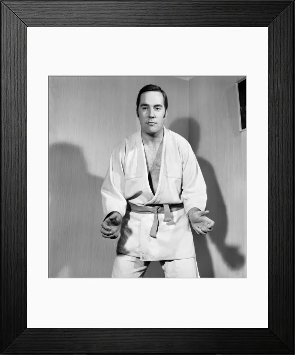 Framed Print : Sport Judo: Man posing wearing his judo pit. November 1969 Z10935-009