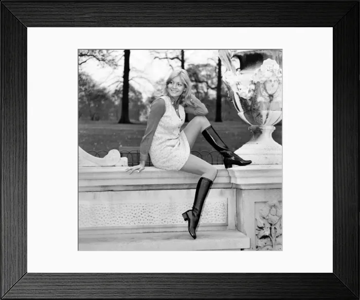 Framed Print : Fashion. Clothing. Woman. Monica Hahn modelling 69 / 11d boots. November 1969 Z11146-002 Framed Print : Fashion. Clothing. Woman. Monica Hahn modelling 69 / 11d boots. November 1969 Z11146-002