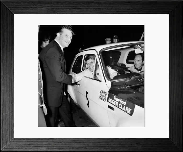 Framed Print : Sport - Motor. Rally racing. Sgt Wally Eastern, winner of the Daily Mirror Rally contest Framed Print : Sport - Motor. Rally racing. Sgt Wally Eastern, winner of the Daily Mirror Rally contest