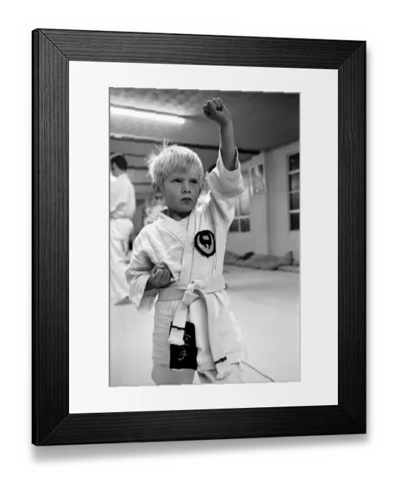 Framed Print : 6 year old Robbie Bishop has been learning karate for 5 months, and is grade 8th kyu Framed Print : 6 year old Robbie Bishop has been learning karate for 5 months, and is grade 8th kyu