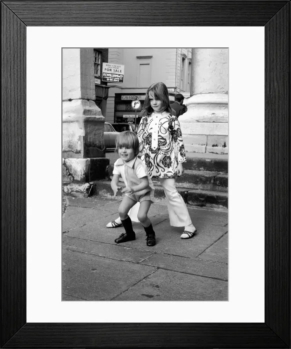 Framed Print : Its a pretty spring for children at Tick-A-Tee with a collection of super swinging
