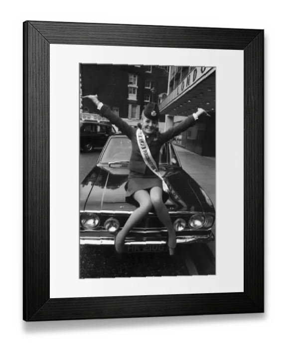 Framed Print : BEAs Personality Girl, Heathrow Airport stewardess Heather Angus (21