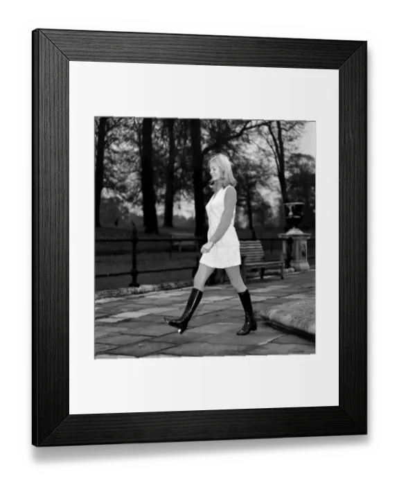 Framed Print : Fashion. Clothing. Woman. Monica Hahn modelling 69 / 11d boots. November 1969 Z11146-004 Framed Print : Fashion. Clothing. Woman. Monica Hahn modelling 69 / 11d boots. November 1969 Z11146-004