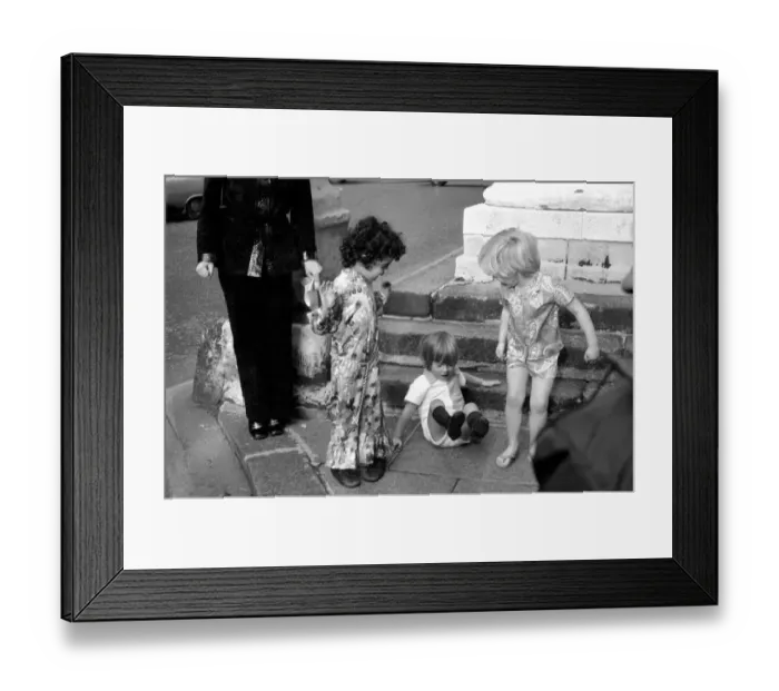 Framed Print : Its a pretty spring for children at Tick-A-Tee with a collection of super swinging