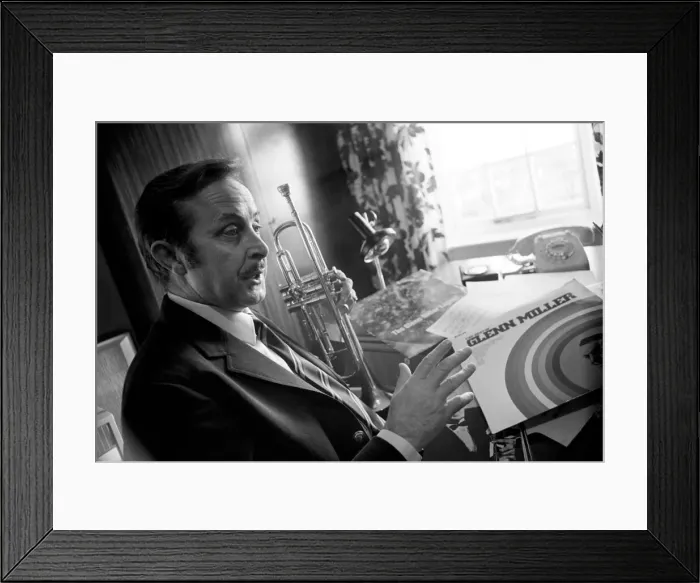 Framed Print : Band leader Syd Lawrence who is bringing back the Big Band of Glen Miller
