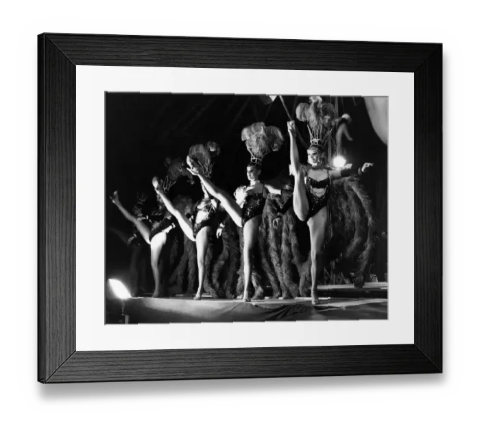 Framed Print : Entertainment: Dance: Chorus girls: British girls in Magic Italian Circus in Mexico