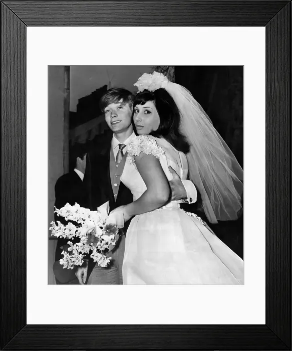 Framed Print : Simon Ward Actor seen here on his wedding day with his bride. February 1964 P012399 Framed Print : Simon Ward Actor seen here on his wedding day with his bride. February 1964 P012399