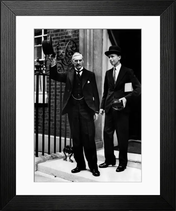 Framed Print : Alex Douglas Home at the age of 36, with Prime Minister Neville Chamberlain Framed Print : Alex Douglas Home at the age of 36, with Prime Minister Neville Chamberlain