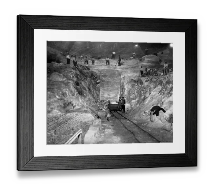 Framed Print : Salt mines of Romania: Having appearance of ice and snow 400 feet below surface at salt Framed Print : Salt mines of Romania: Having appearance of ice and snow 400 feet below surface at salt