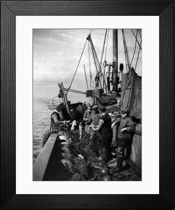 Framed Print : A Peaceful Scene - but there is danger below and above Deep Sea fishermen pause somewhere Framed Print : A Peaceful Scene - but there is danger below and above Deep Sea fishermen pause somewhere