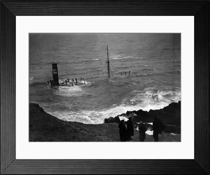 Framed Print : World War II: Shipping. The Greek steamer Adamantios J