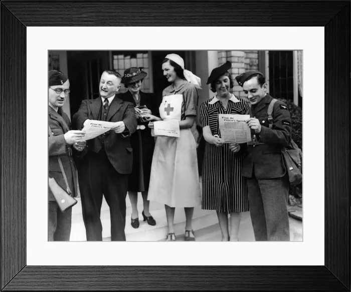 Framed Print : World War II Hospitals: In Germany the penalty for reading leaflets dropped by the R. A. F Framed Print : World War II Hospitals: In Germany the penalty for reading leaflets dropped by the R. A. F