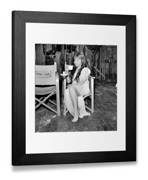 Framed Print : Patricia Clapton on set of new film The Hellfire Club'at Pinewood Studio