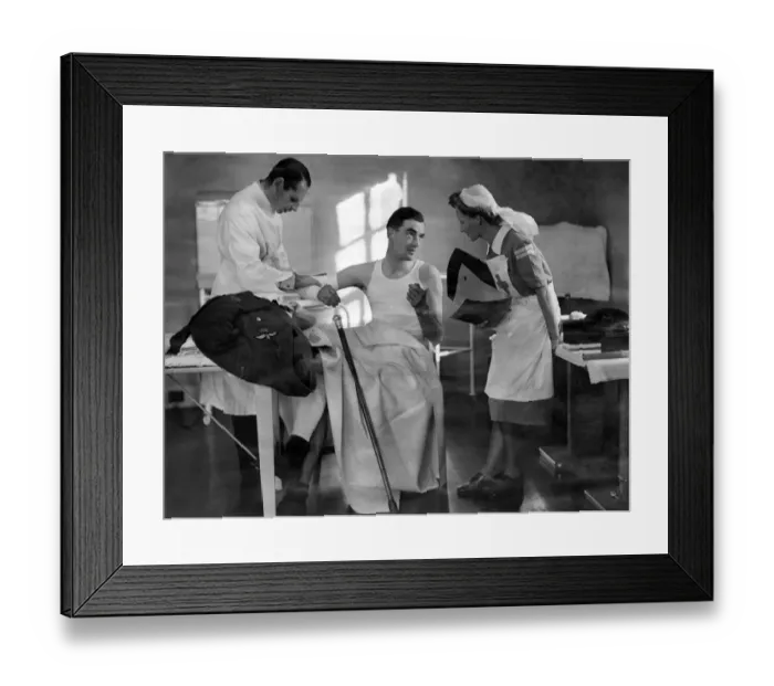 Framed Print : Warrant Officer James Sandeman Allen wasn t taking much notice of the doctor Framed Print : Warrant Officer James Sandeman Allen wasn t taking much notice of the doctor