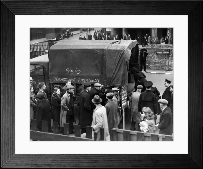Framed Print : Bus Strike. Liverpool street workers returning to Hackney Wick found a ample supply of Framed Print : Bus Strike. Liverpool street workers returning to Hackney Wick found a ample supply of