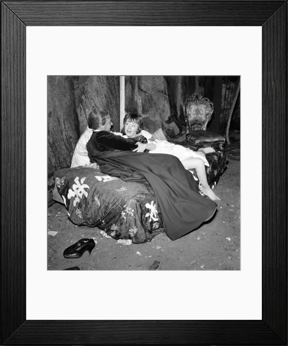 Framed Print : Jack Brentley and Patricia Clapton on set of new film The Hellfire Club Framed Print : Jack Brentley and Patricia Clapton on set of new film The Hellfire Club