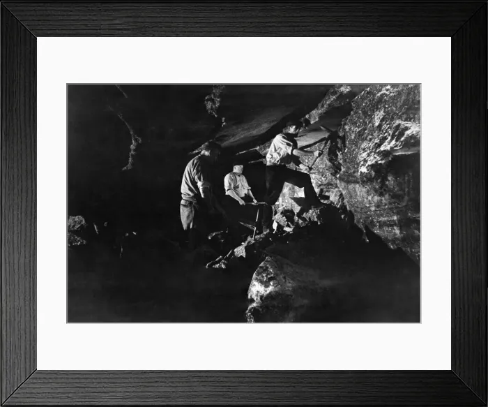 Framed Print : Rock salt Mines: Men Down in the Mine. September 1935 P012174 Framed Print : Rock salt Mines: Men Down in the Mine. September 1935 P012174